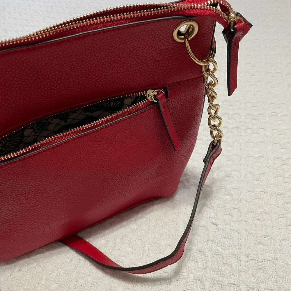 Carlos‎ by Carlos Santana Red and Gold Crossbody Bag~Faux Leather